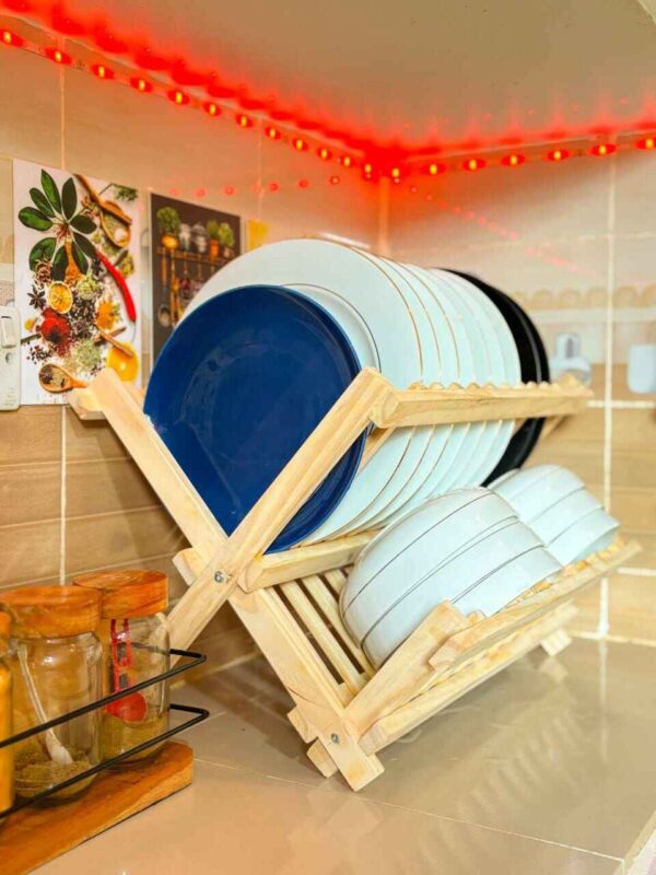 Wodden Plate Stand/ কাঠের প্লেট রাখার স্ট্যান্ড - Image 2