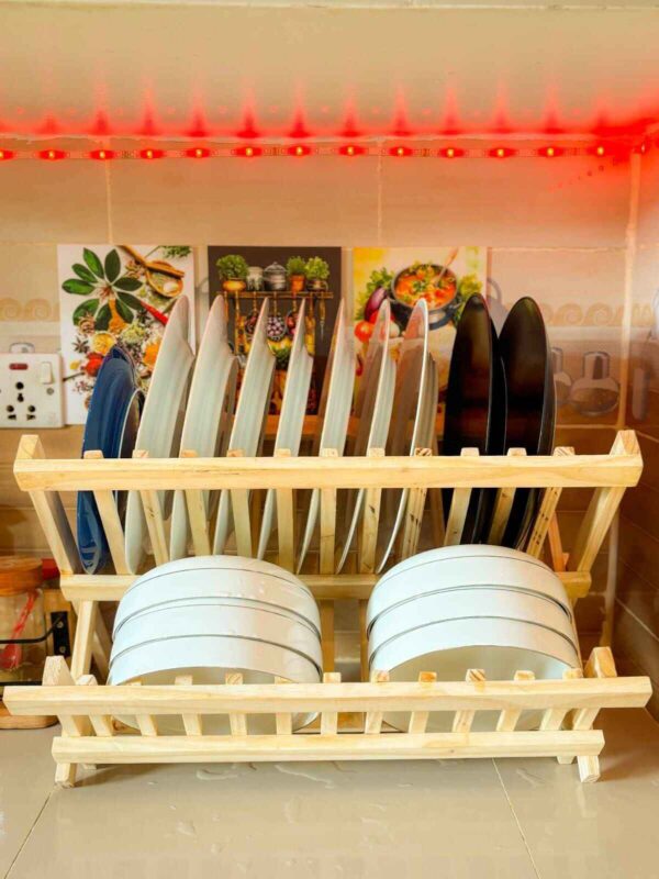 Wodden Plate Stand/ কাঠের প্লেট রাখার স্ট্যান্ড - Image 4