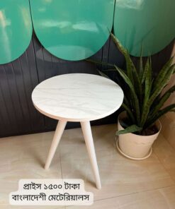 Alternative view of "কফি টেবিল  "সাদা মার্বেল সাদা পায়া  সাদা বর্ডার  মেলামাইন