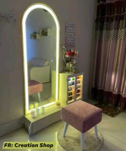 Alternative view of "স্কয়ার সেপ গোলাপি  পায়া সাদা"