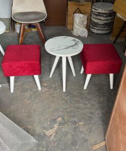 Alternative view of "মেরুন লাল স্কয়ার  পায়া সাদা"/  "Marun Red square  Leg white"