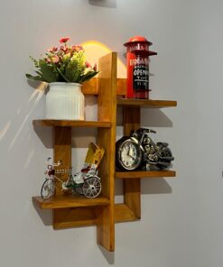 *Wall Shelf  সলিড মেহগনি কাঠের সেলফ কাঠ কালার*