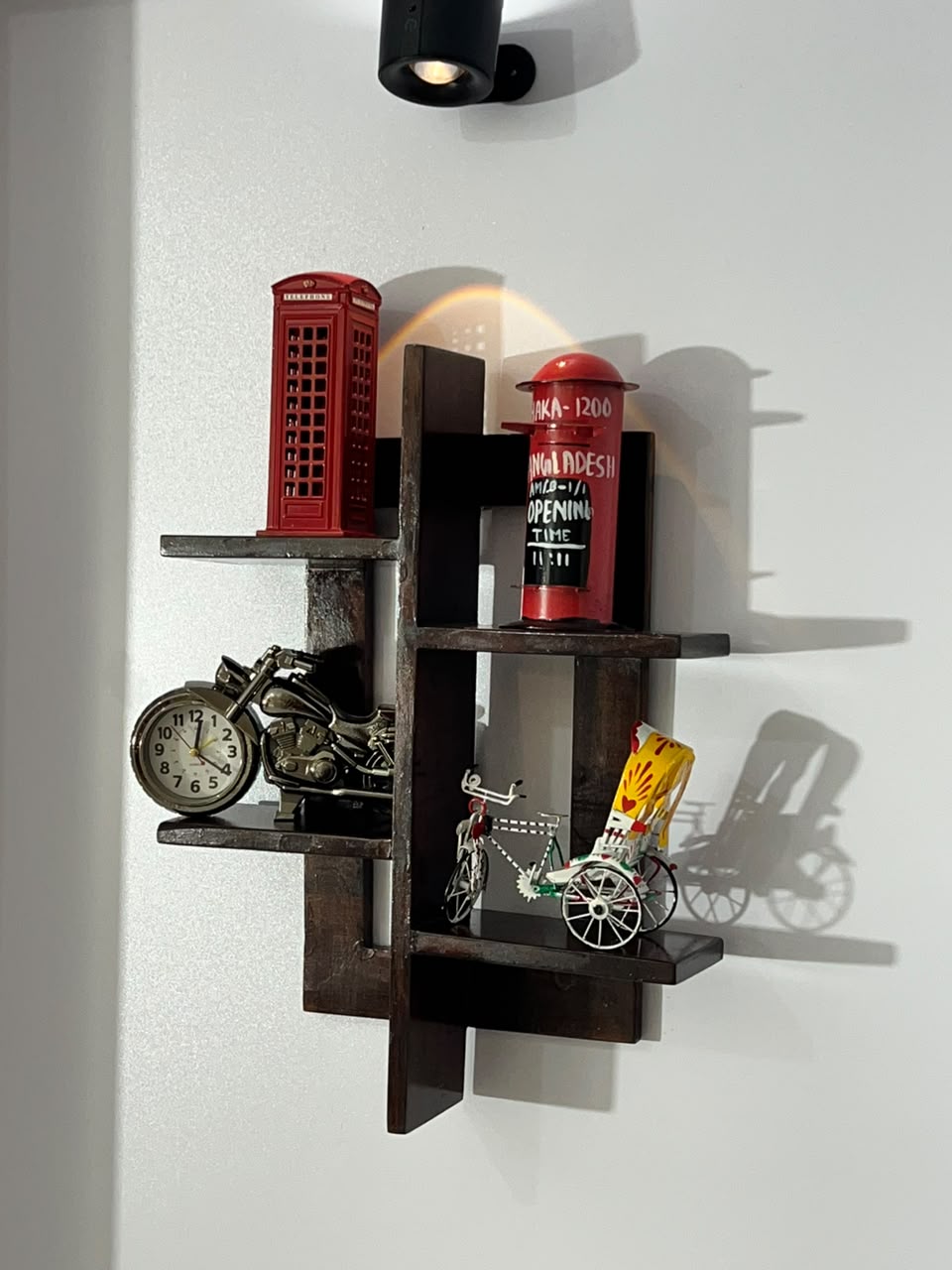 *Wall Shelf সলিড মেহগনি কাঠের সেলফ তেঁতুল বিচি কালার* - Image 5